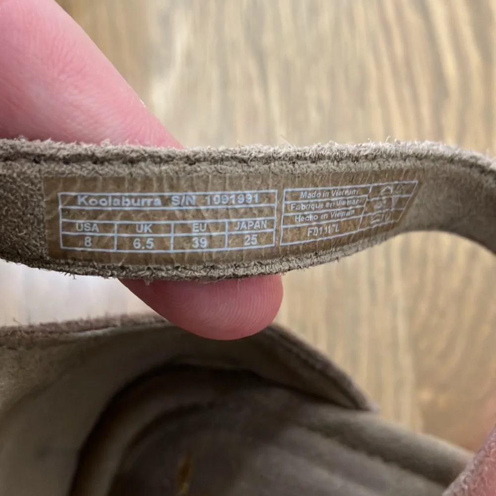 Koolaburra by Ugg Women's Light Brown Genuine Suede Brion Cork Wedge Sandals
